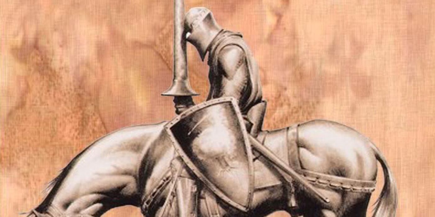 Ser Duncan the Tall on a horse with a lance from the cover of The Knight of the Seven Kingdoms