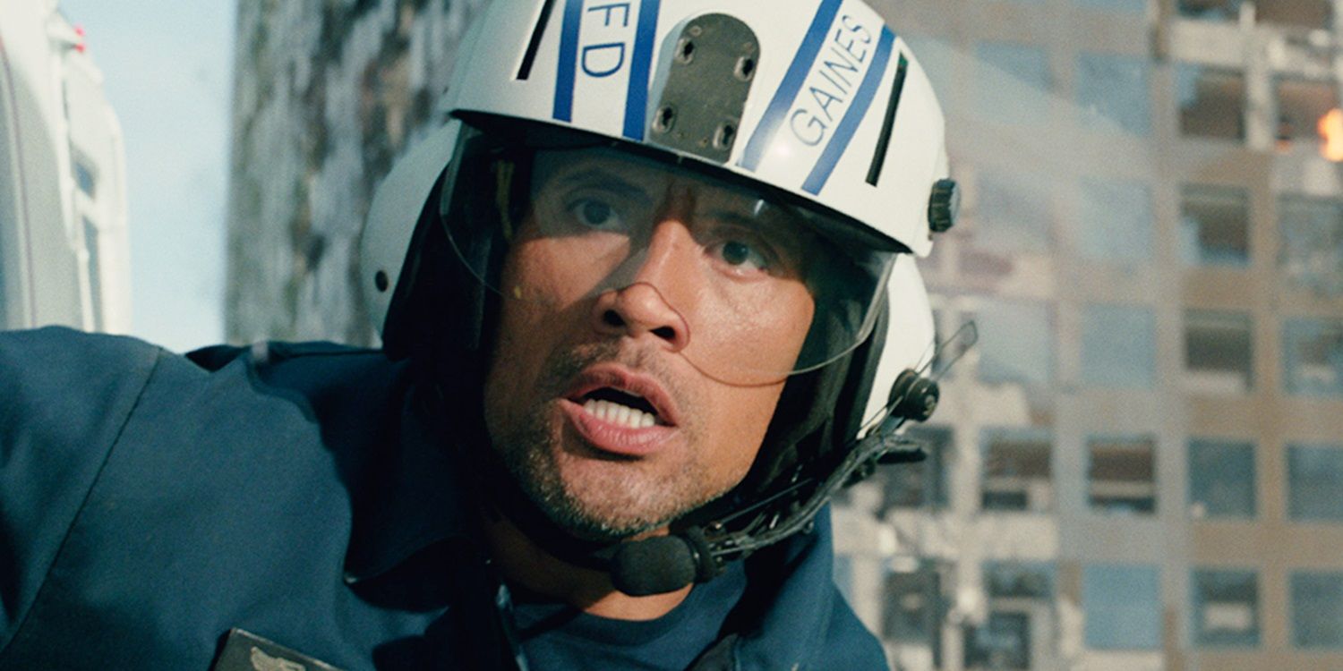 Dwayne Johnson flying a helicopter in San Andreas