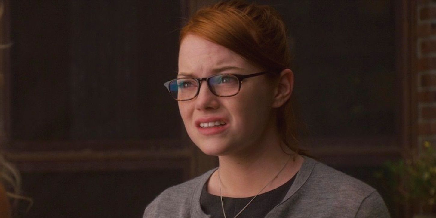 Emma Stone wearing glasses in The House Bunny