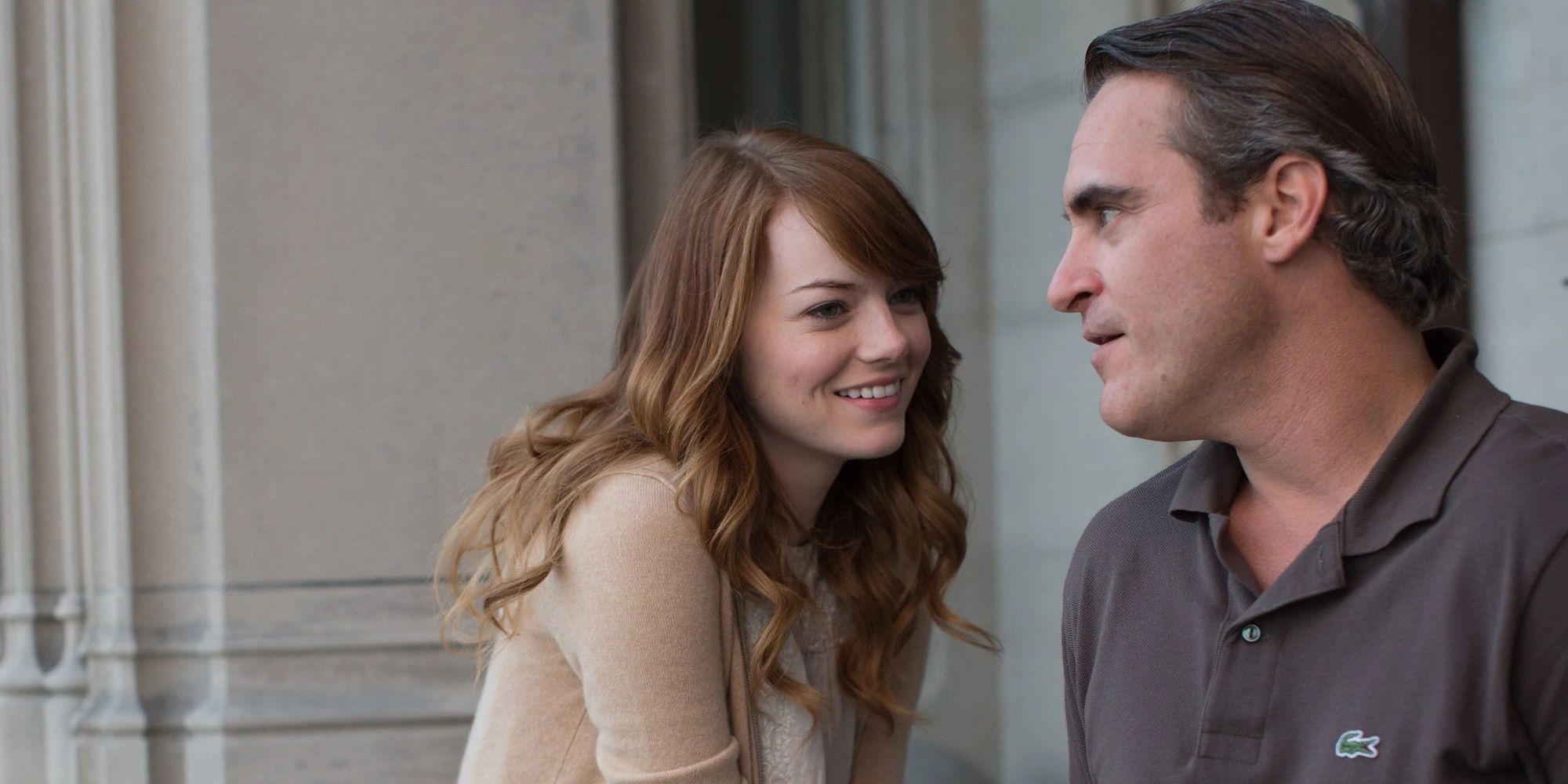 Emma Stone with Joaquin Phoenix in Irrational Man