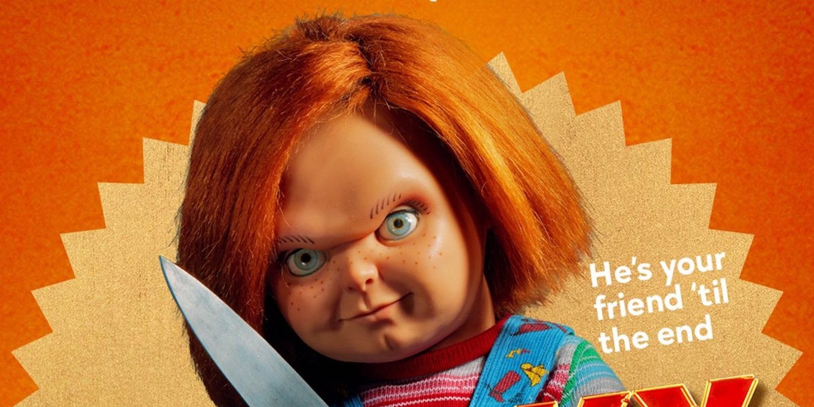 Chucky on a Barbie Parody Poster with his signature knife
