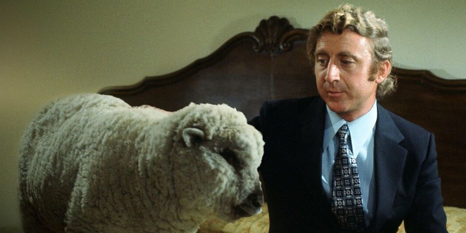 Gene Wilder with a sheep in Everything You Always Wanted to Know About Sex