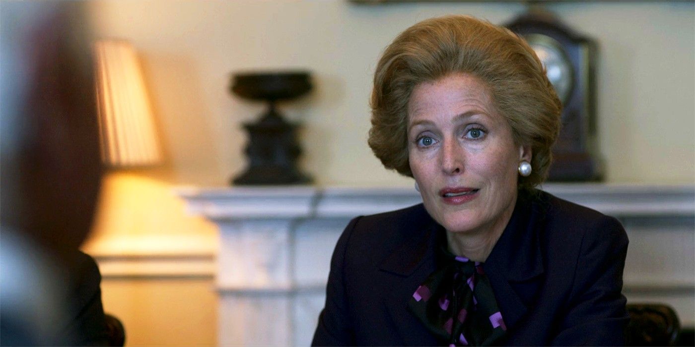 Gillian Anderson como Margaret Thatcher na 4ª temporada de The Crown