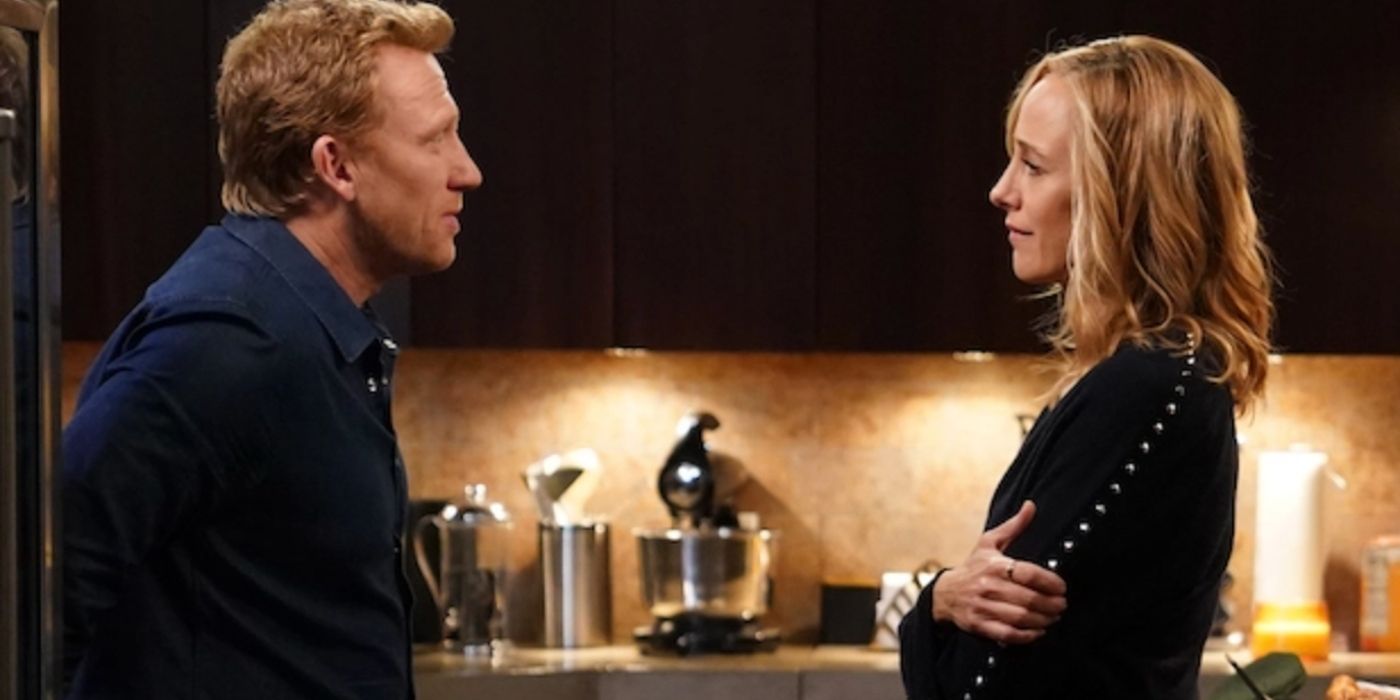 Teddy and Owen in Grey&rsquo;s Anatomy season 19.