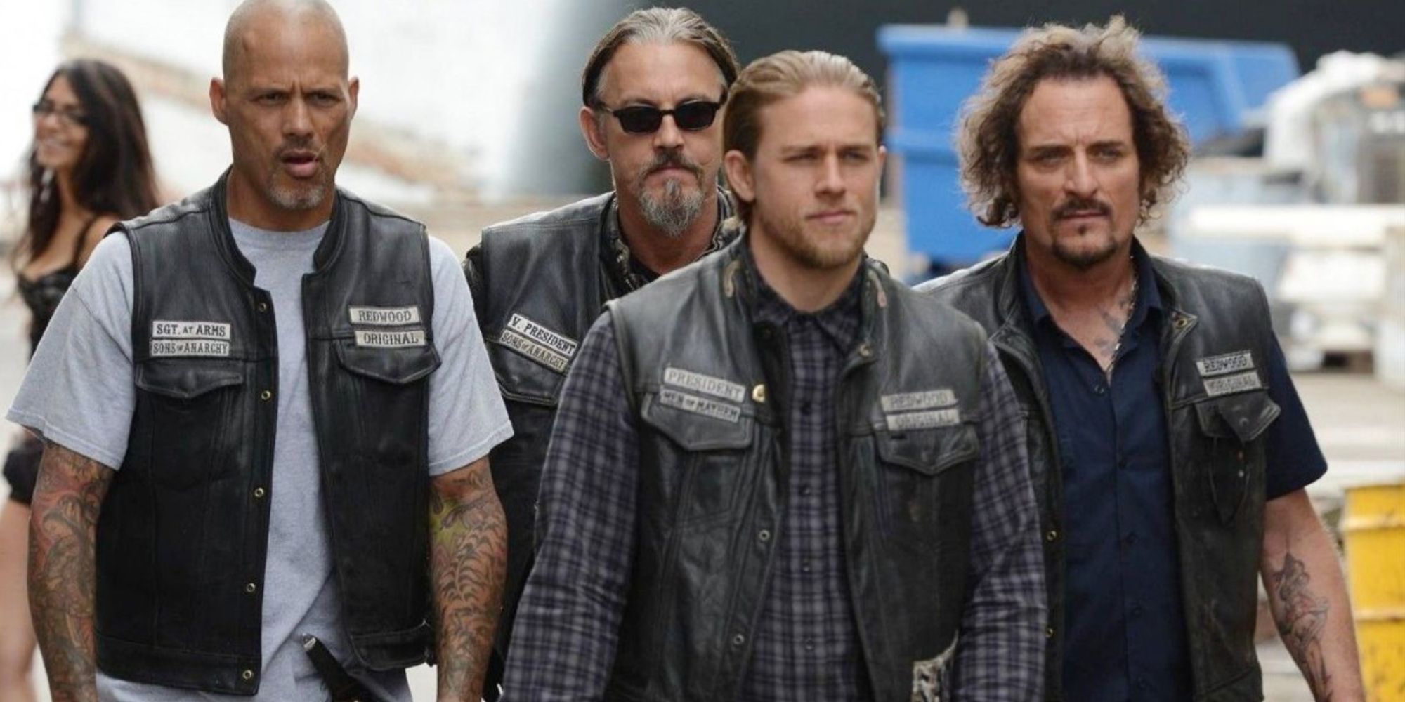 Happy, Chibs, Jax, and Tig in Sons of Anarch