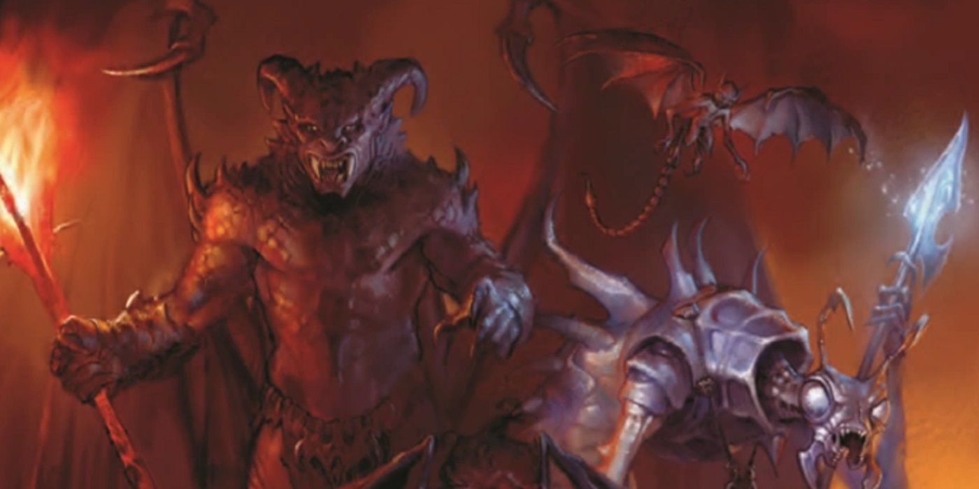 An illustration of a demon in D&amp;D