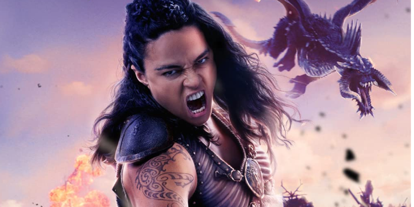 Michelle Rodriguez as Holga Kilgore fighting in Dungeons & Dragons: Honor Among Thieves.