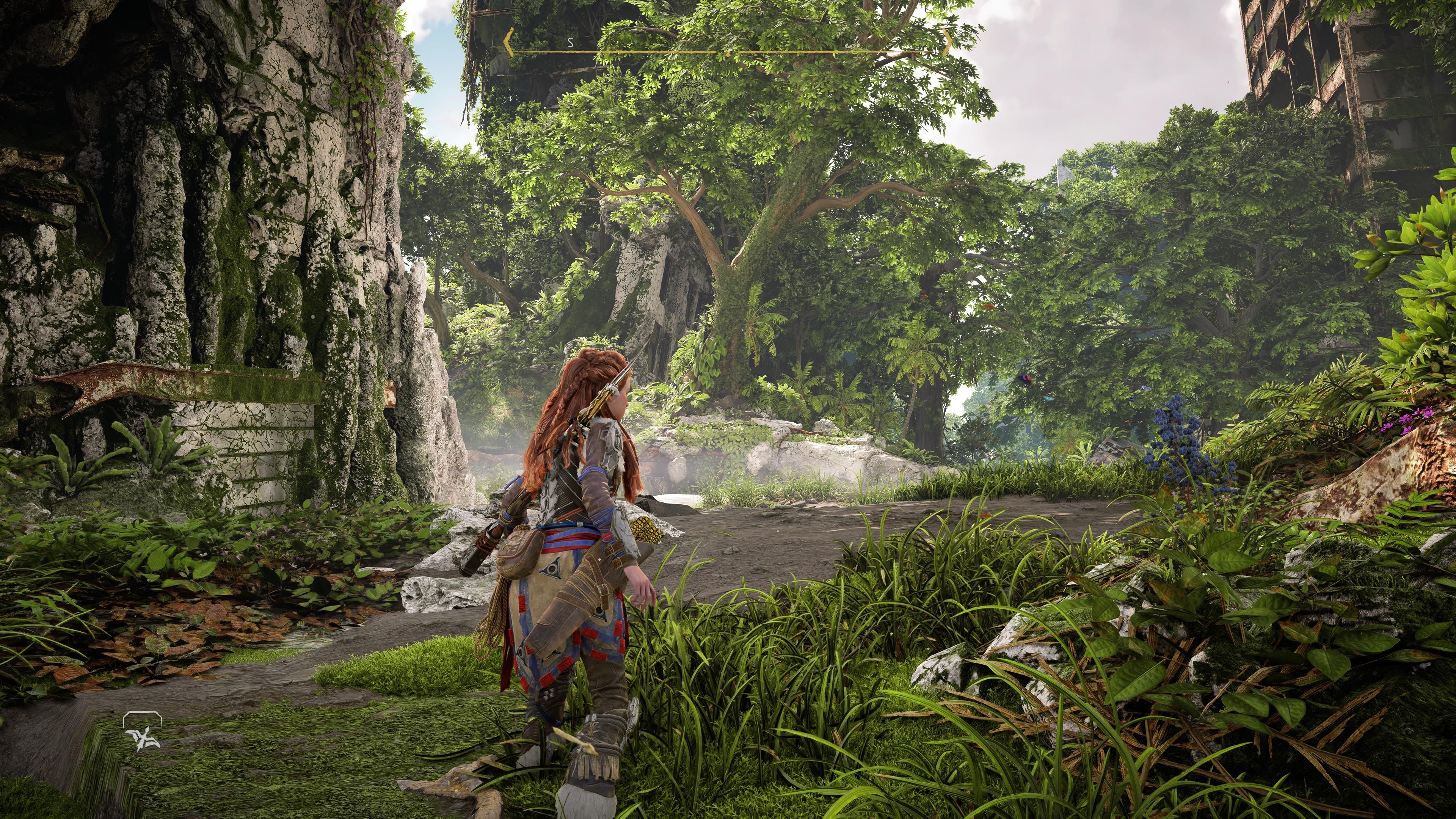 Horizon Forbidden West Burning Shores Aloy Exploring Path Outside Murmuring Hollow Relic Ruin