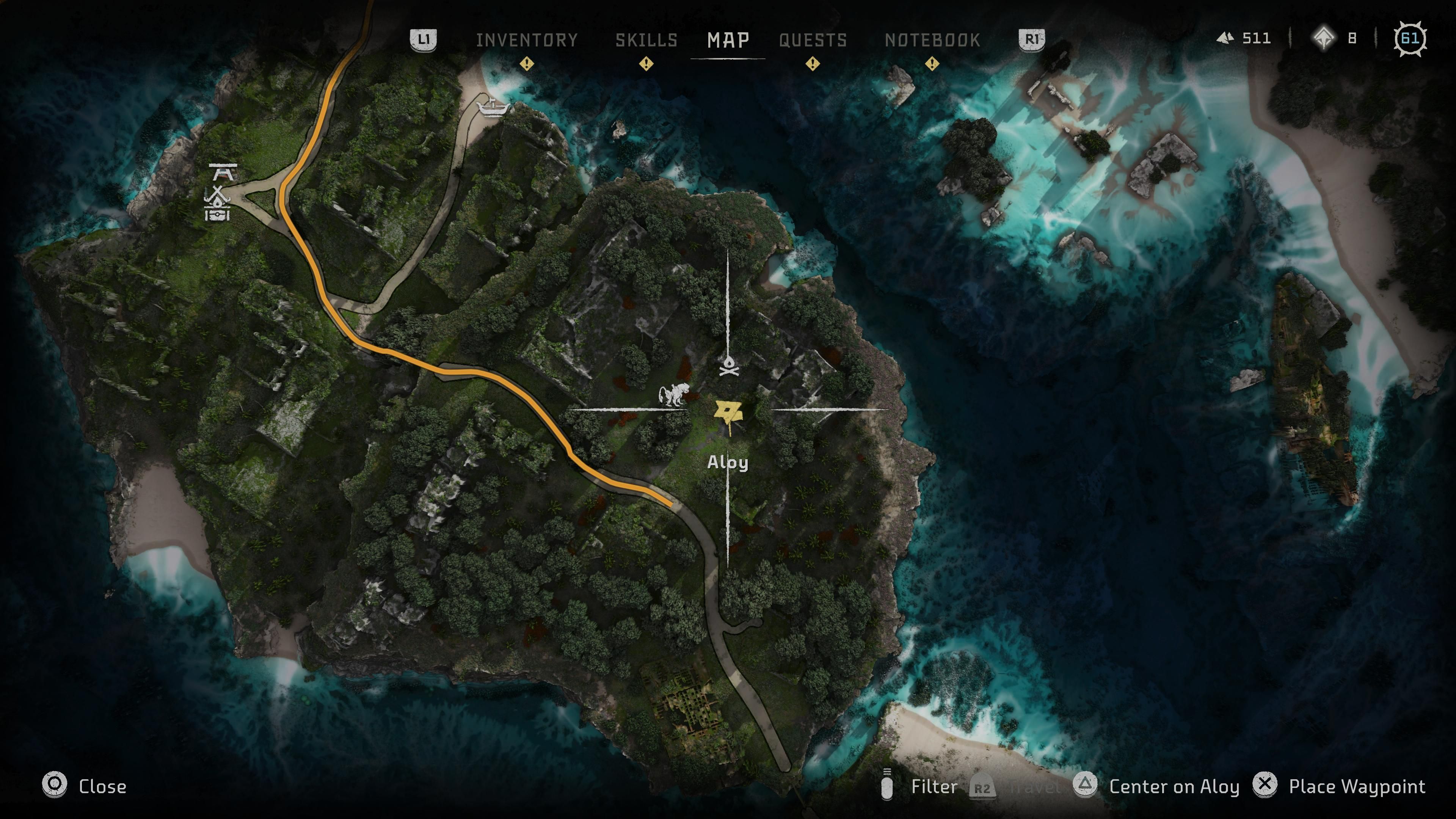 Horizon Forbidden West Burning Shores Lucky Porker Delver Trinket Map Location