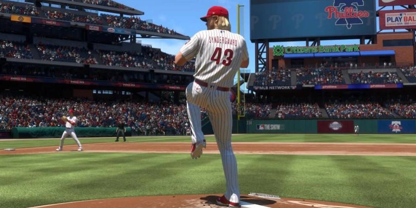 MLB The Show 23 Pitcher About to Throw from St. Louis Cardinals #43