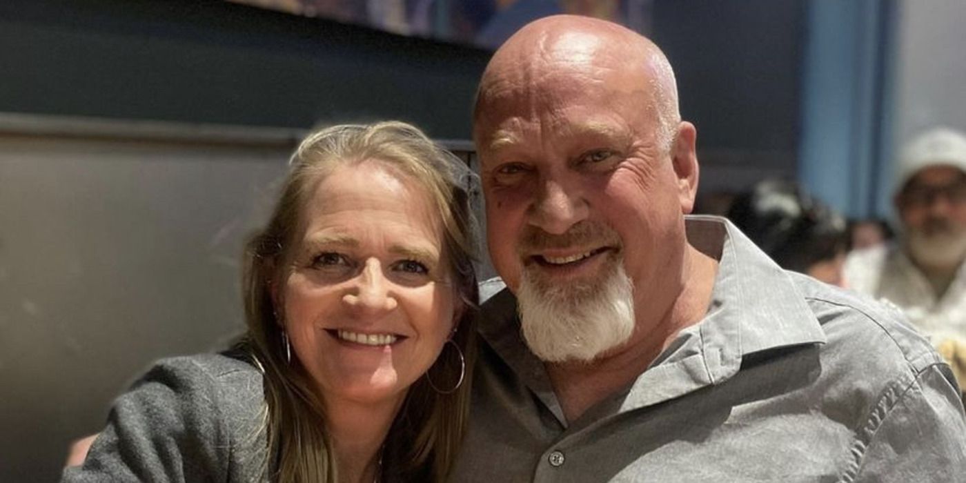 Sister Wives star Christine Brown with boyfriend David Woolley smiling together