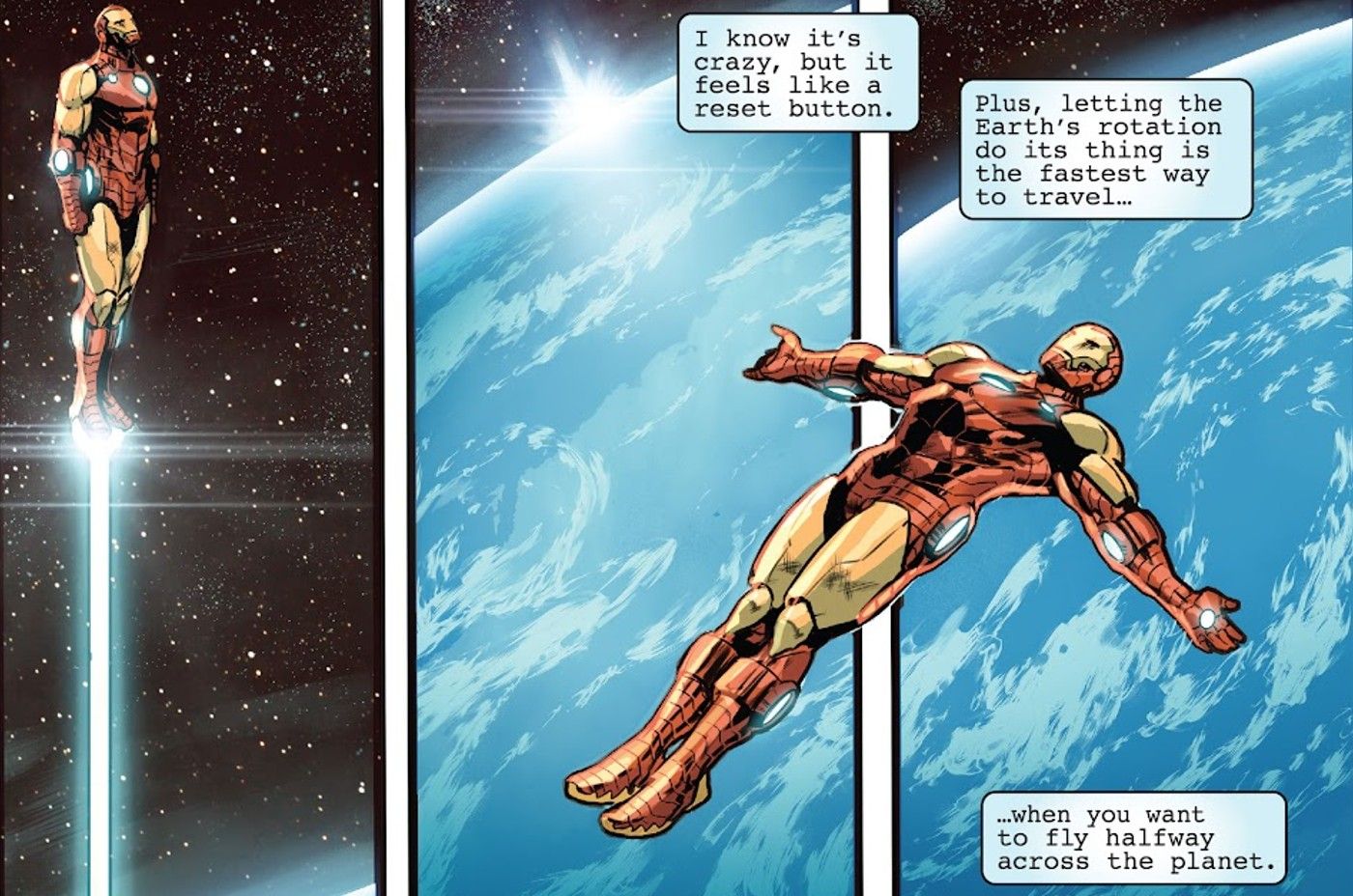 armadura do homem de ferro no espaço