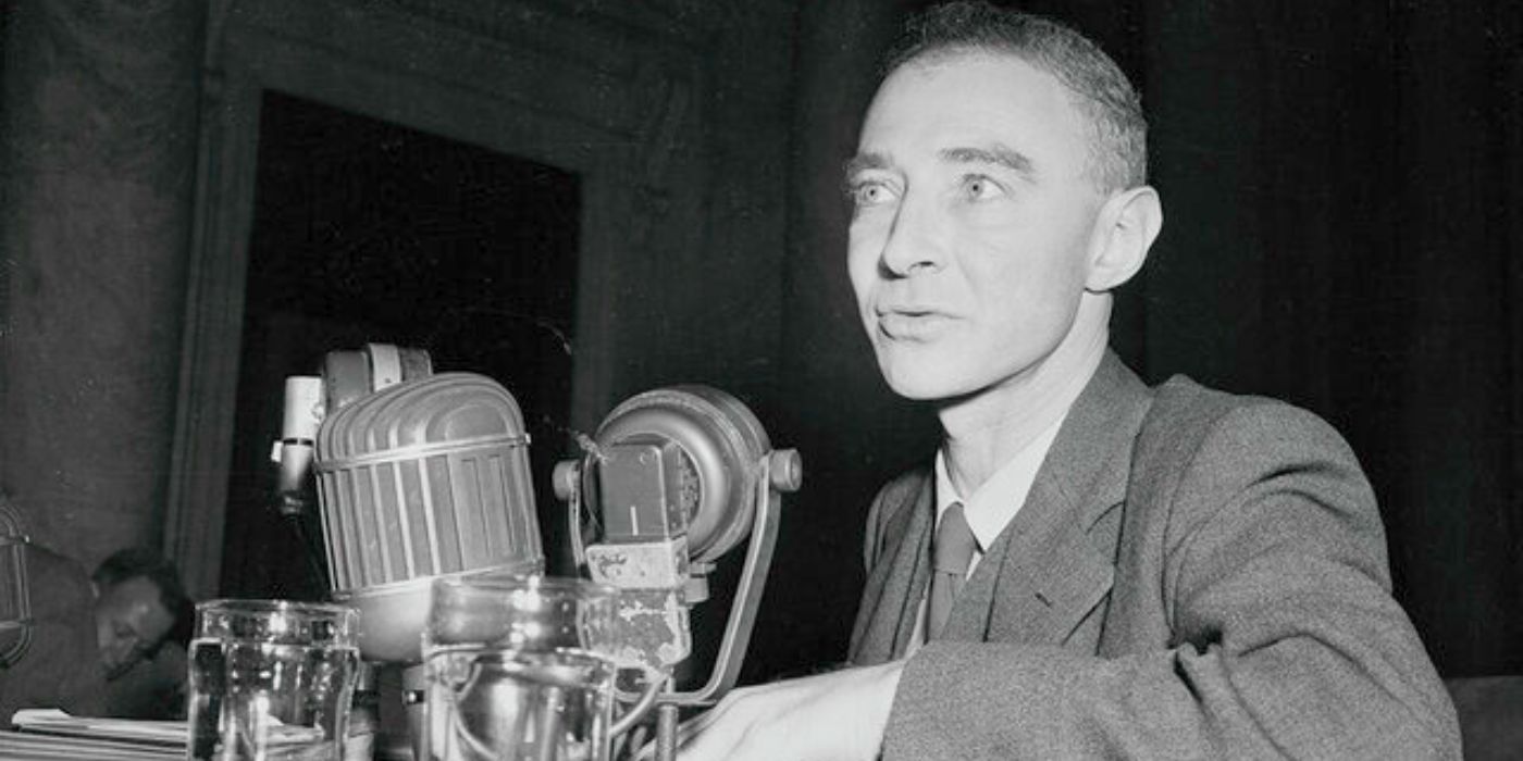 J Robert Oppenheimer during a security hearing