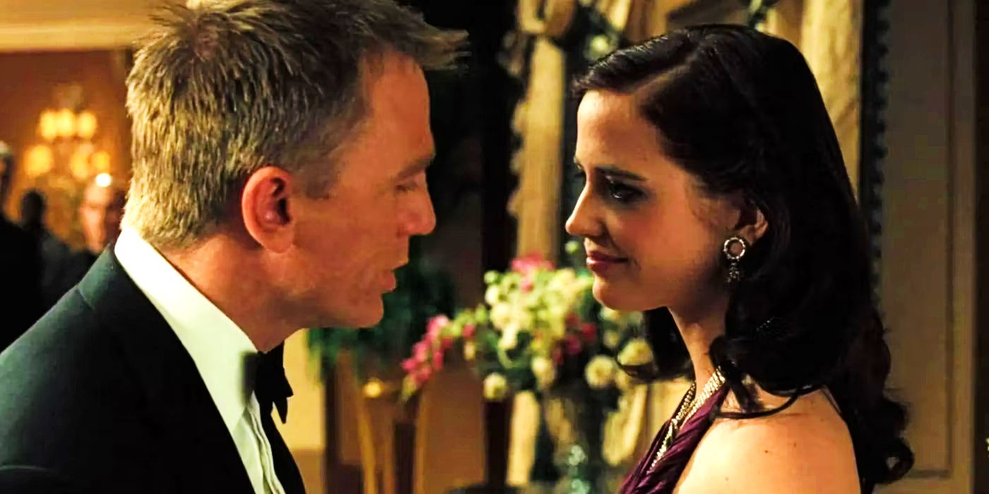 James Bond and Vesper Lynd standing together in Casino Royale