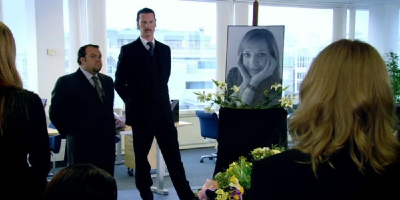 Jen&rsquo;s memorial service in The IT Crowd