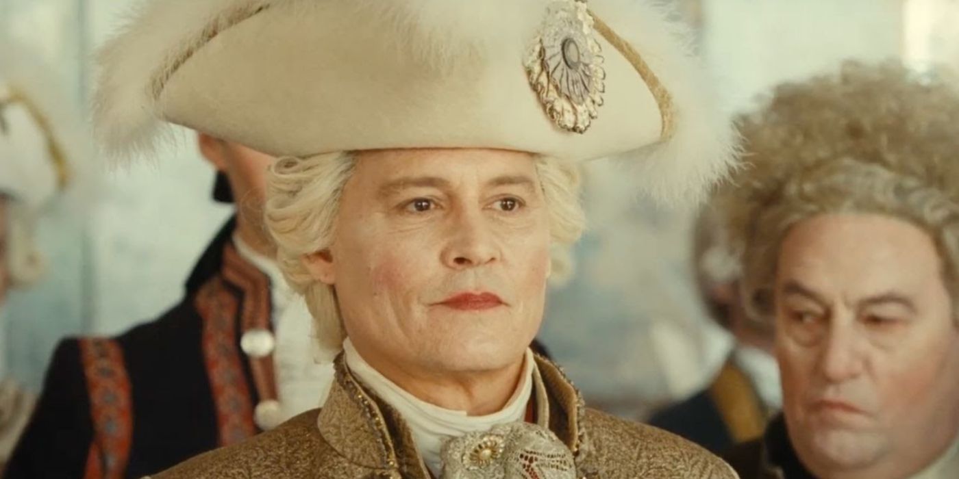Johnny Depp dressed in elegant clothing in Jeanne du Barry
