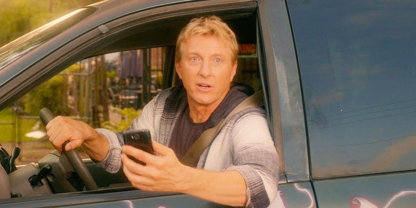 Johnny working as a driver in Cobra Kai season 5