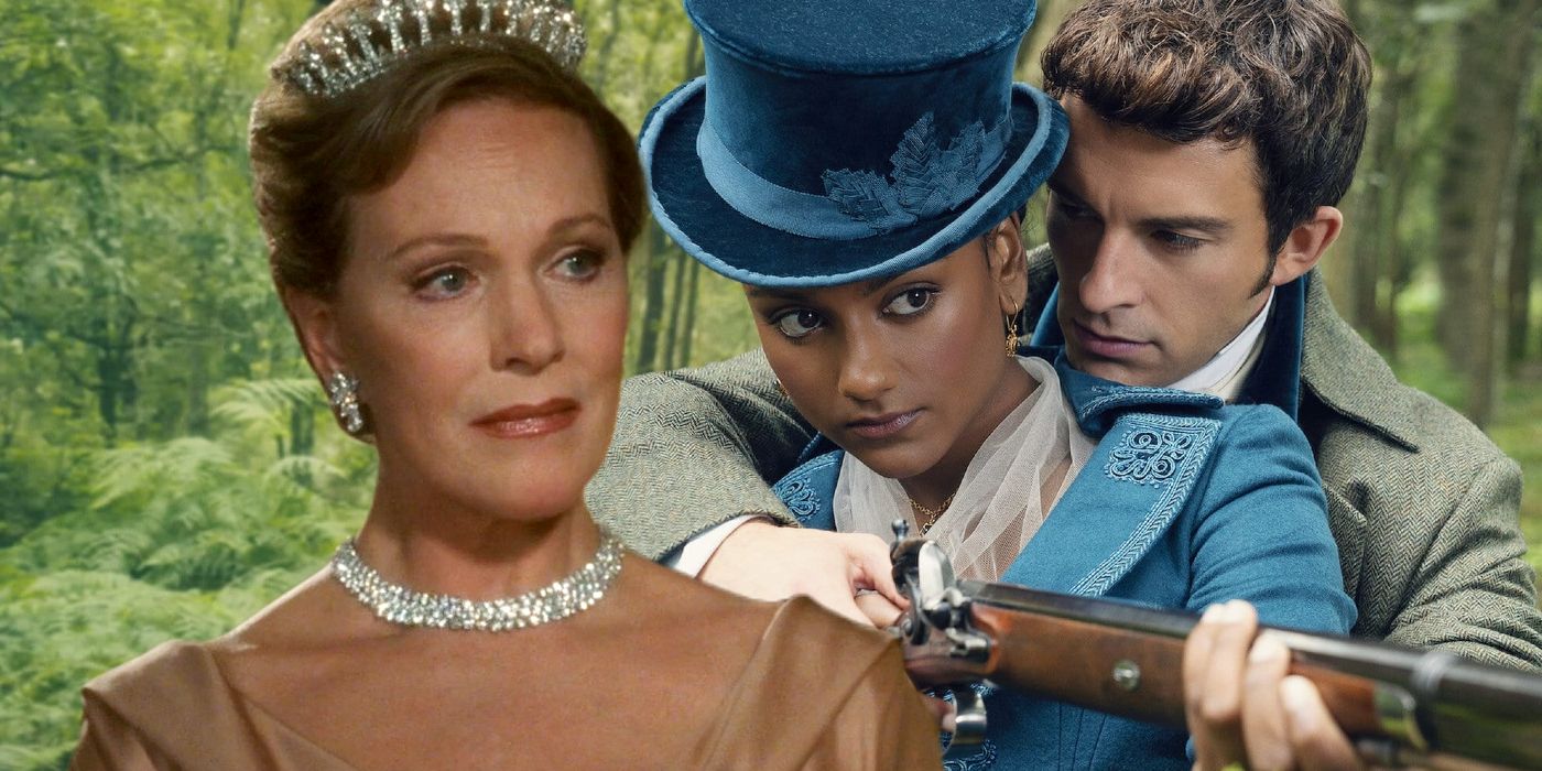Julie Andrews from The Princess Diaries in Front of Bridgerton Background