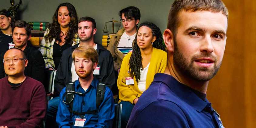 Composite image of the cast of Jury Duty and Ronald