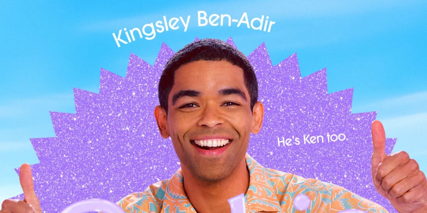 Um pôster do personagem Kingsley Ben-Adir como Ken no filme da Barbie