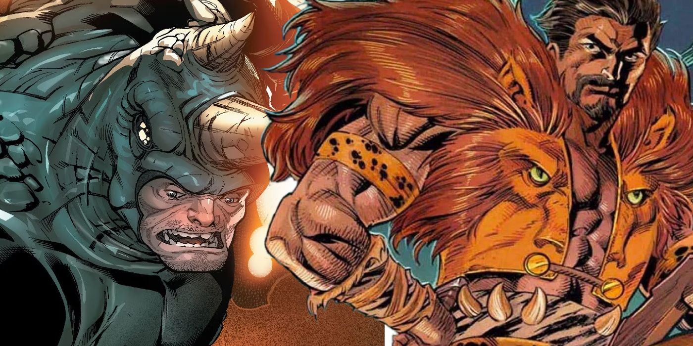 Kraven the Hunter and the Rhino from Marvel Comics