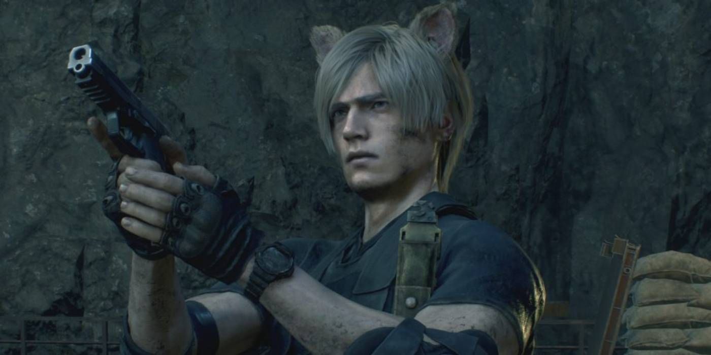 Resident Evil 4 Remake Cat Ears Accessory that Gives Infinite Ammo on Every Weapon Except the Rocket Launcher