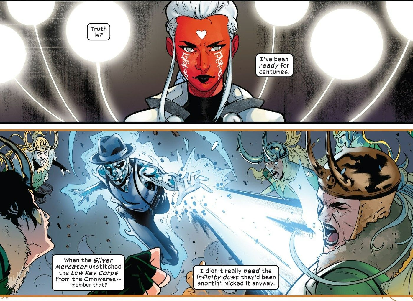 Loki cheirando pedras do infinito Nightcrawlers #3