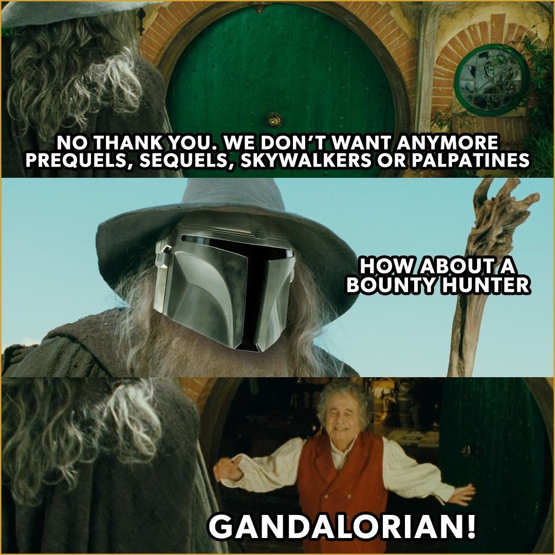 A Lord of the Rings meme that parodies Star Wars 