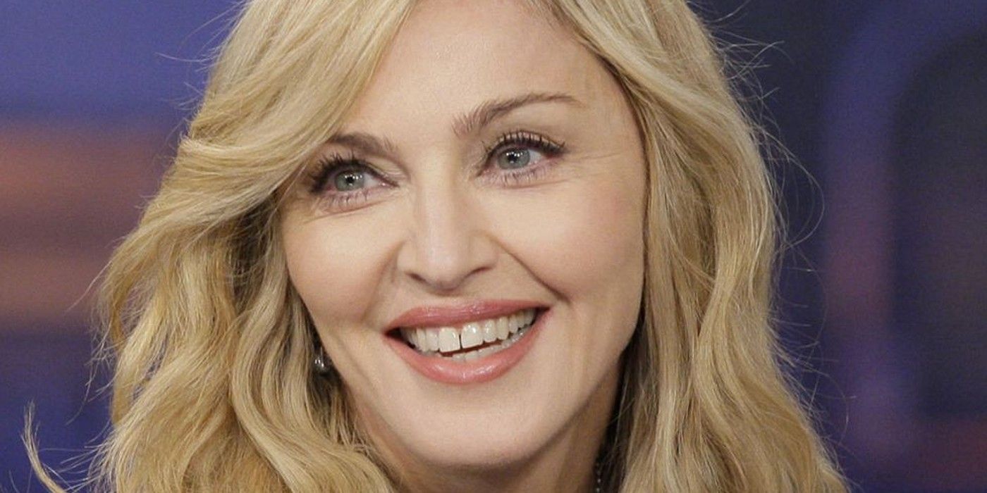 Madonna Smiling with blonde hair