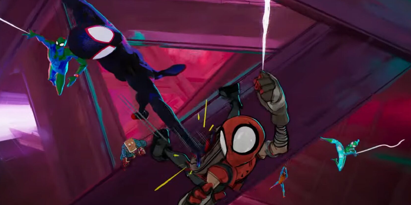 mangaverse spider-man in spider-man across the spider-verse trailer