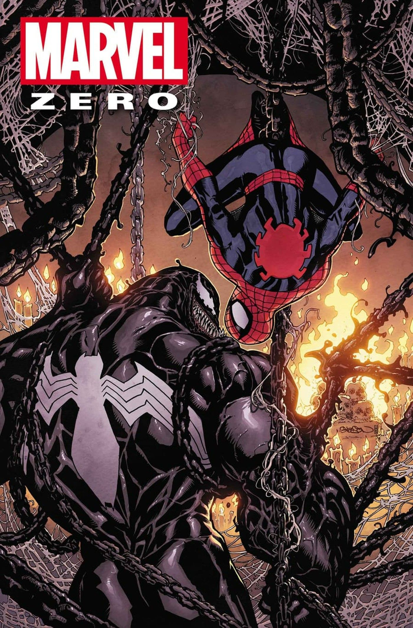 Marvel Zero Portada Venom y Spider-Man