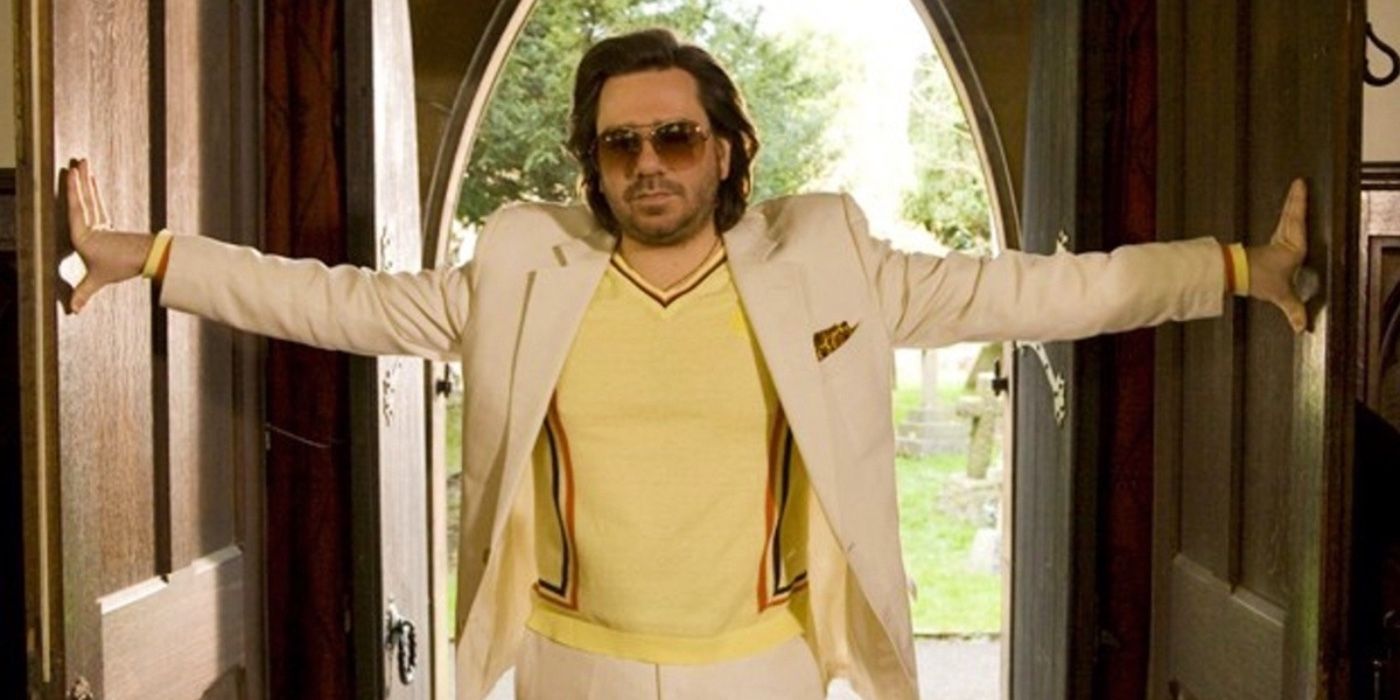Matt Berry entering the church in The IT Crowd