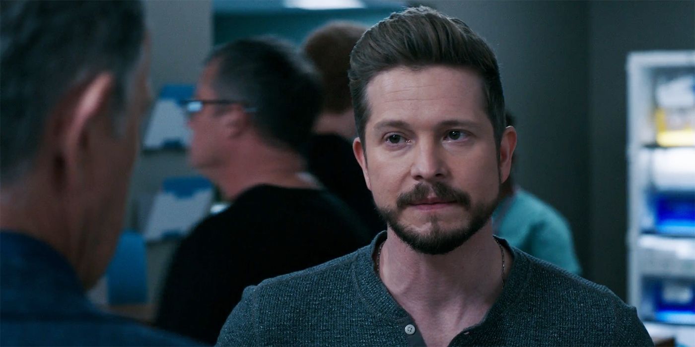 Matt Czuchry looking concerned as Conrad Hawkins in The Resident season 6 finale