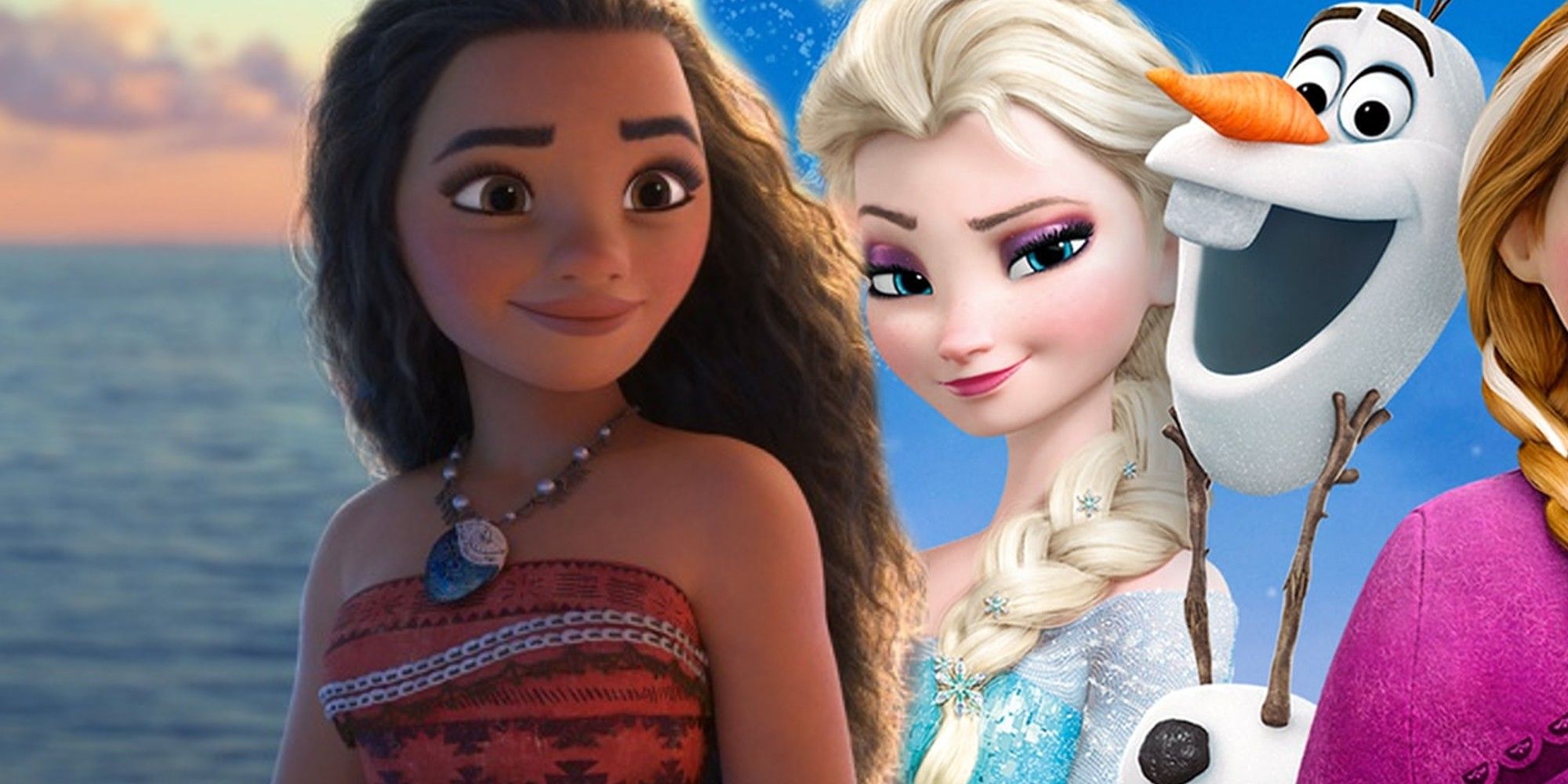 Moana and Frozen combined image