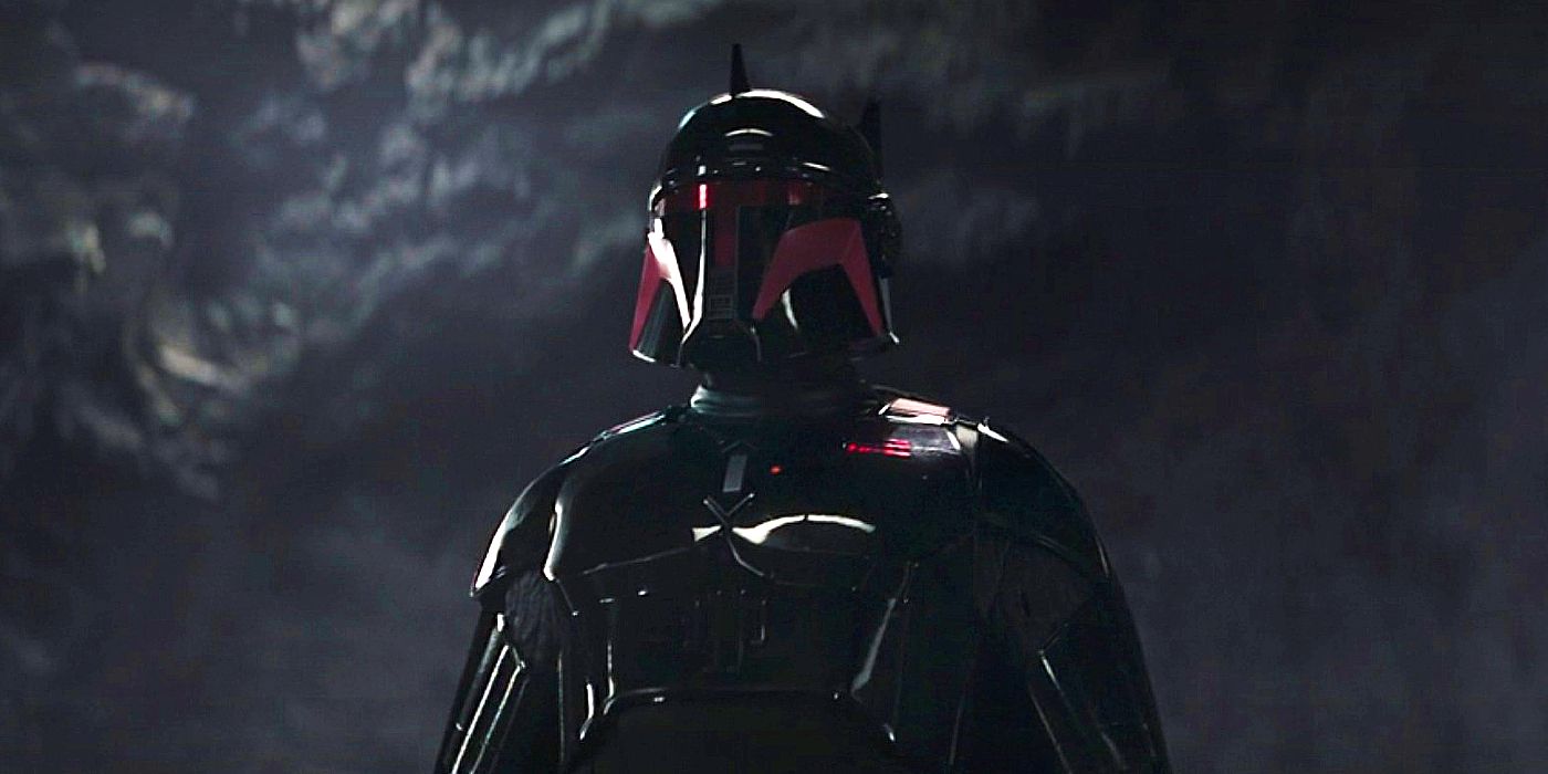 Moff Gideon wears Mandalorian/Dark Trooper armor in The Mandalorian Season 3, Episode 7