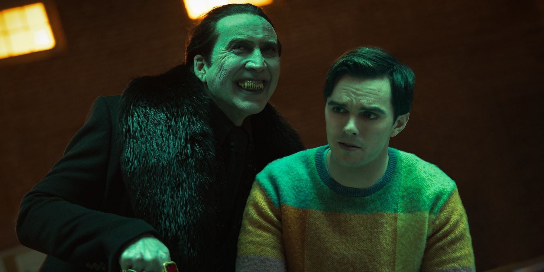 Nicolas Cage and Nicholas Hoult at a support group in Renfield