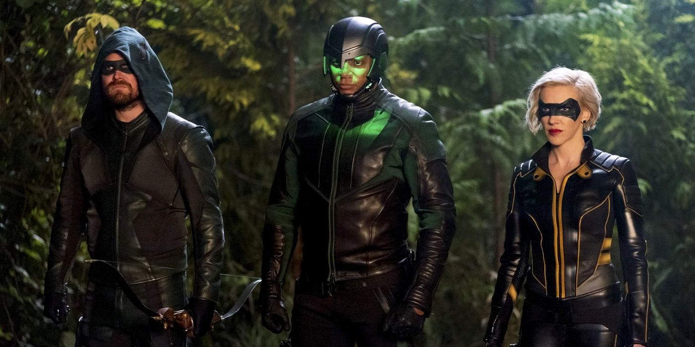 Oliver Queen, John Diggle, and Lance Lance in Arrow season 8