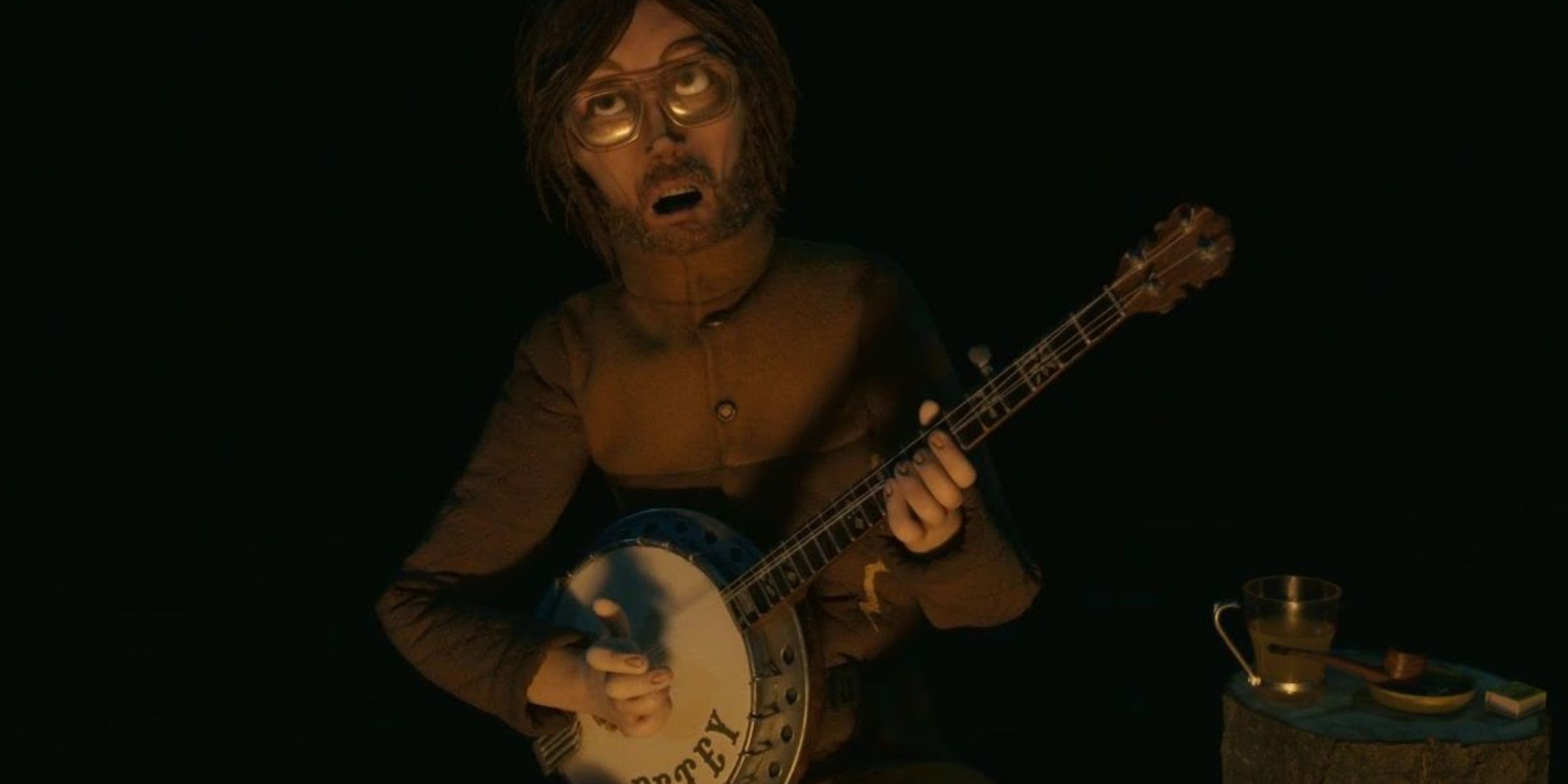 Petey playing the guitar in Fantastic Mr Fox.