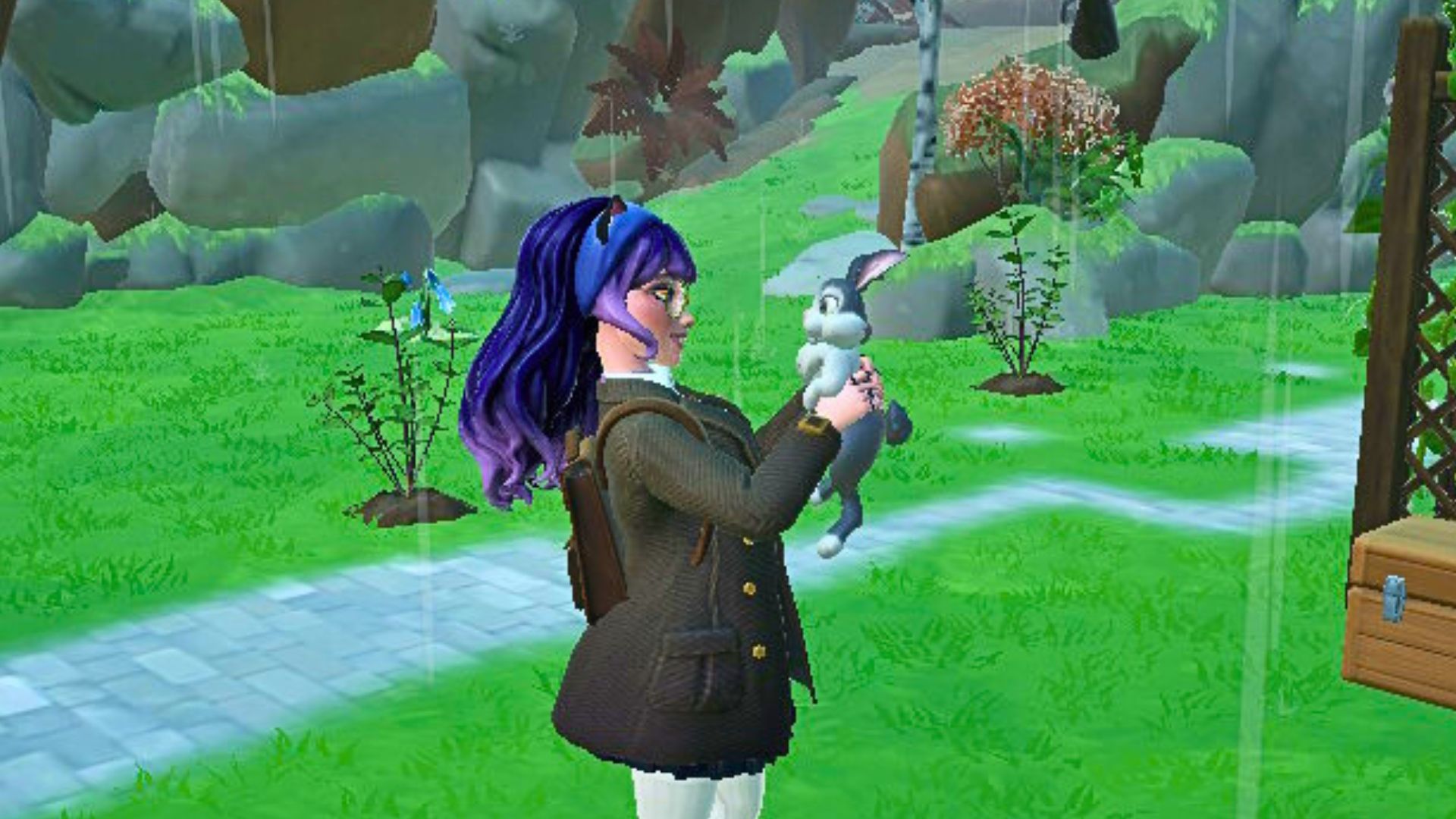 Player holding bunny in Dreamlight Valley