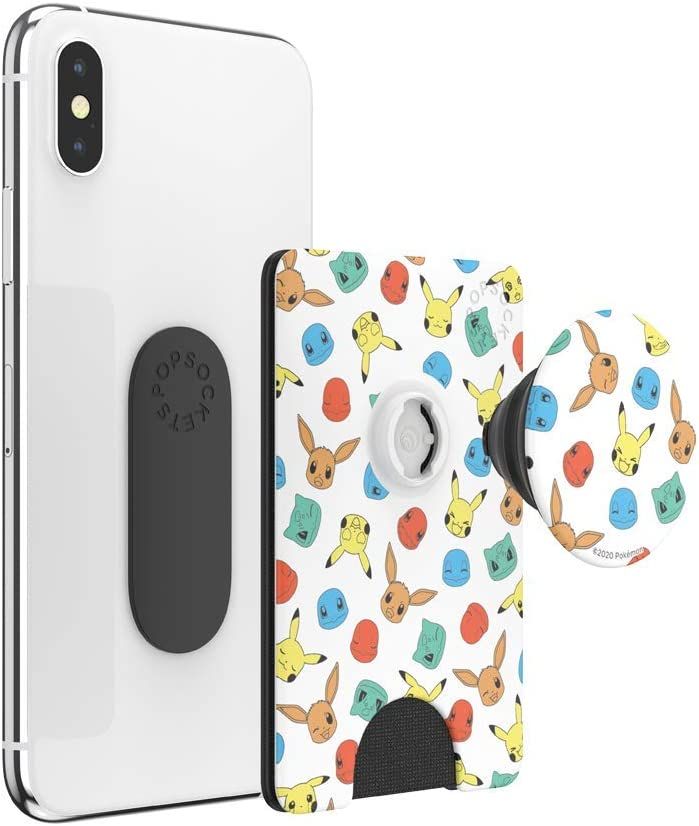PopSockets PopWallet+- Swappable and Repositionable Wallet - Pokemon Faces 2