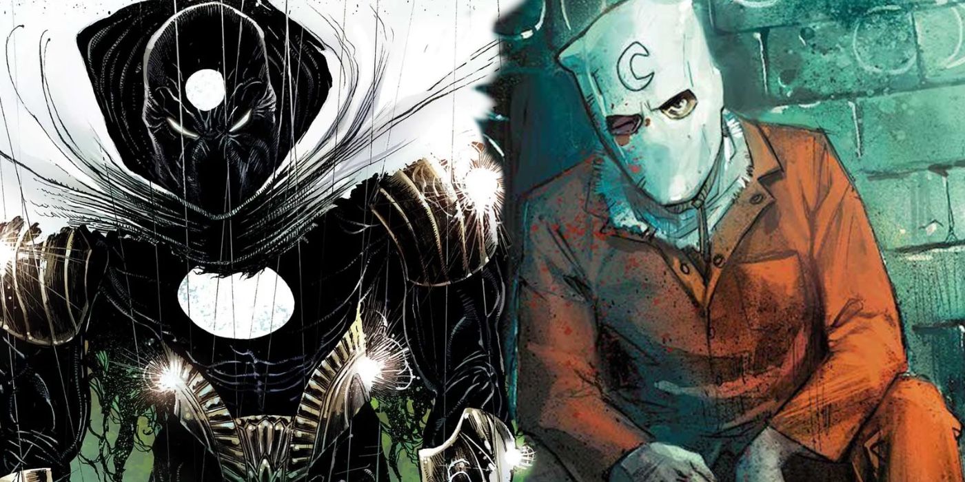 Hunter&rsquo;s Moon in costume and Devil&rsquo;s Reign Moon Knight in a cell