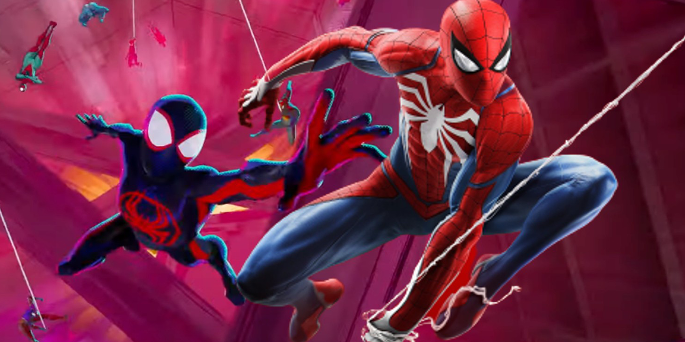 ps4 spider-man in spider-man across the spider-verse trailer