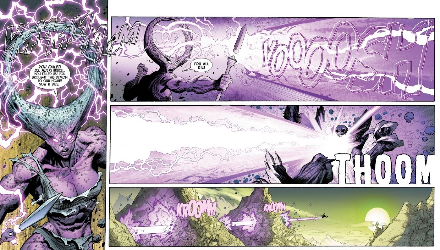 Queen Hulk Blasts Titan