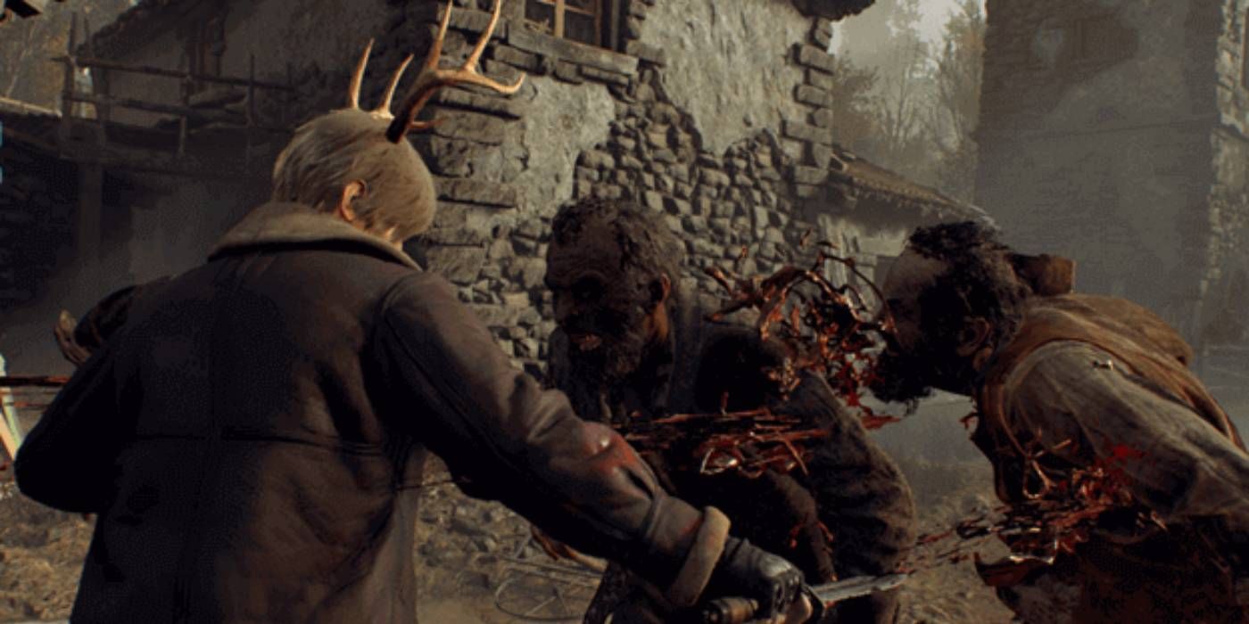 Resident Evil 4 Remake Leon Fighting with Deer Antlers Accessoire qui améliore les dégâts de couteau