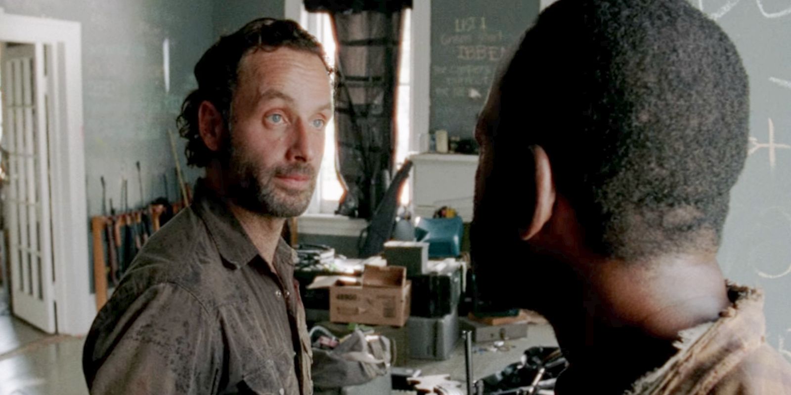 Rick and Morgan in The Walking Dead