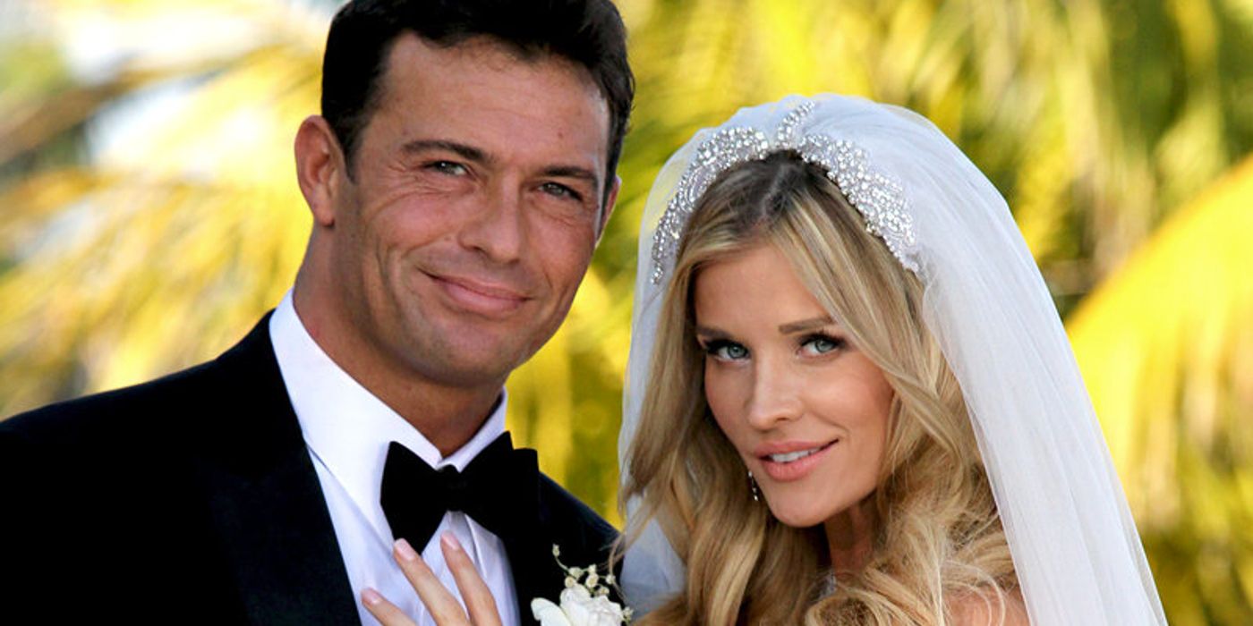 Romain Zago and Joanna Krupa from The Real Housewives of Miami on their wedding day