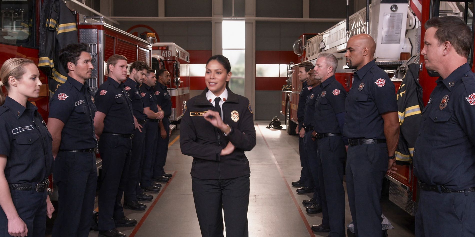 Chief Natasha Ross Lecturing Firefighters In Station 19