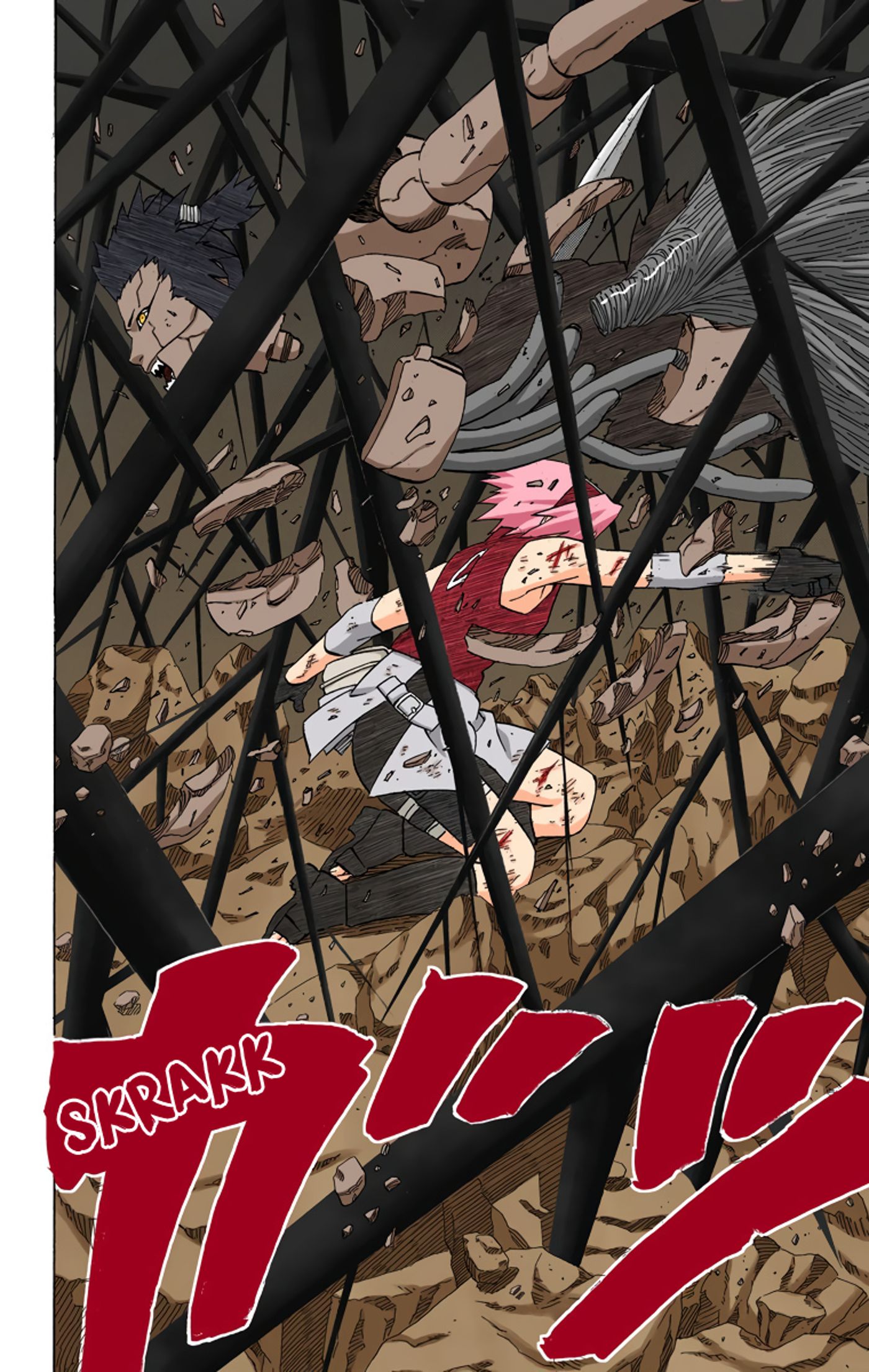 Sakura shatters Sasori puppet in Naruto