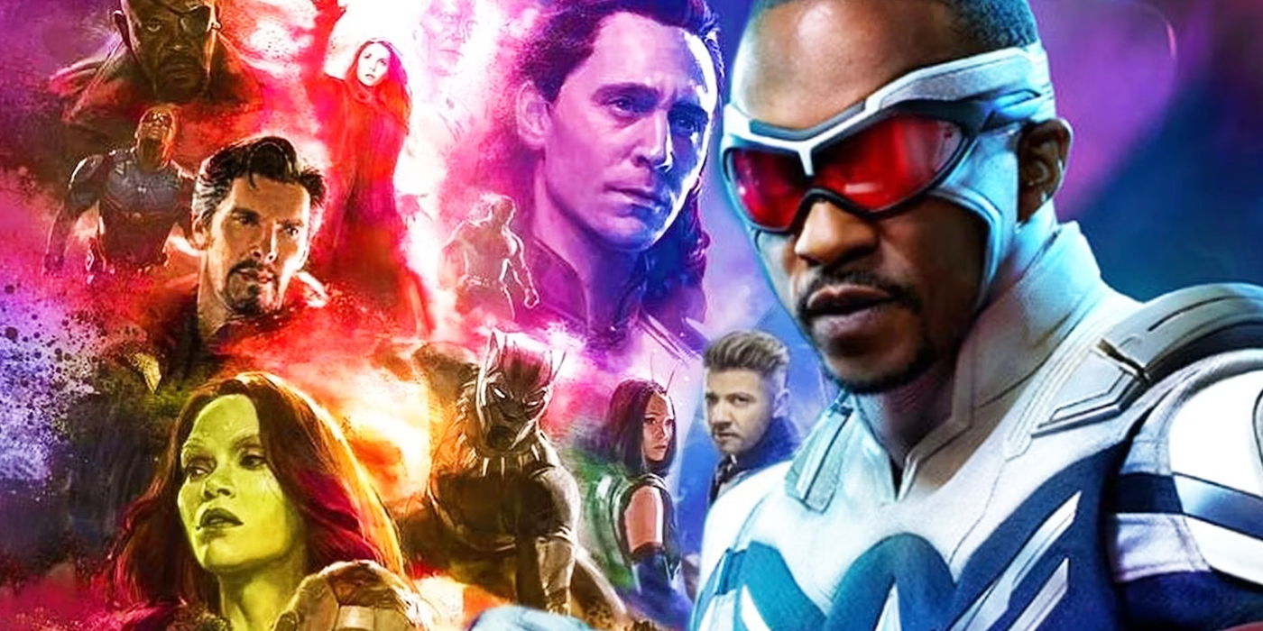 sam wilson with various avengers in mcu future