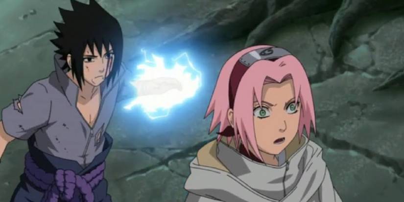 Sasuke tries to kill Sakura in Naruto
